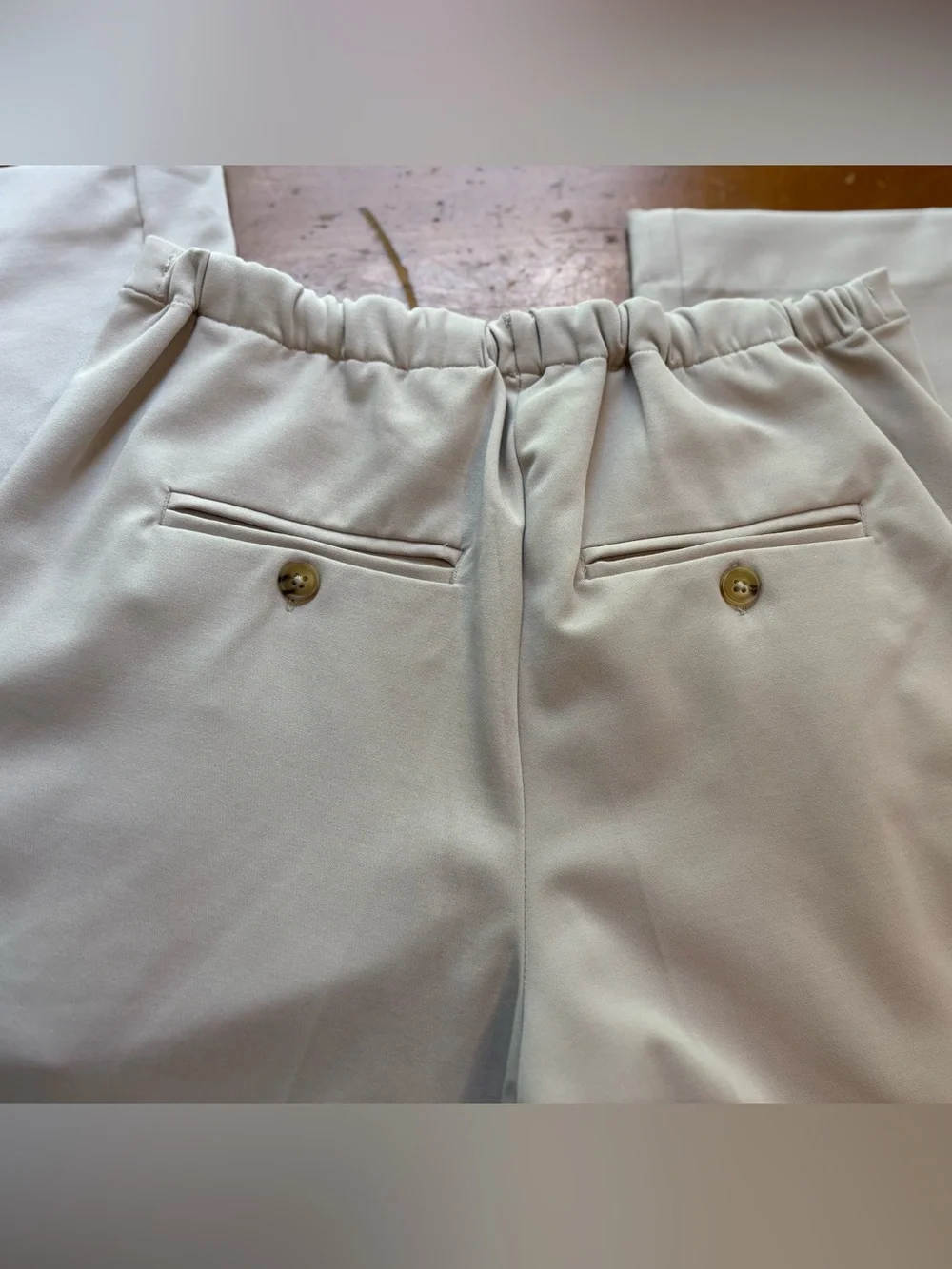 Free People Tyler Menswear Pleated Wide Leg Trousers XS Cream Off White